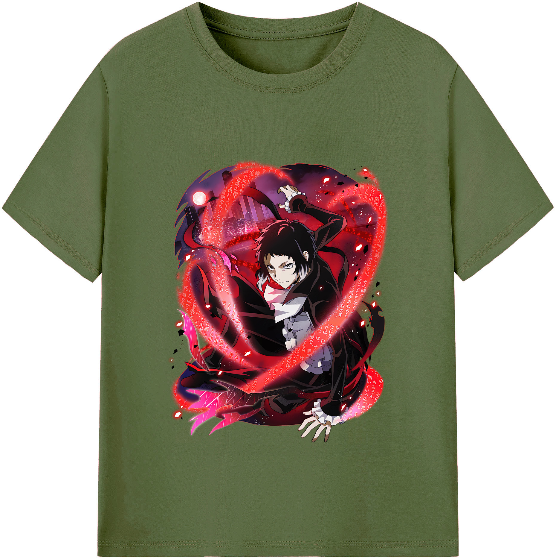 （画像用） 文豪ストレイドッグス Bungo Stray Dogs 綿100％半袖Tシャツ（フロントプリント）